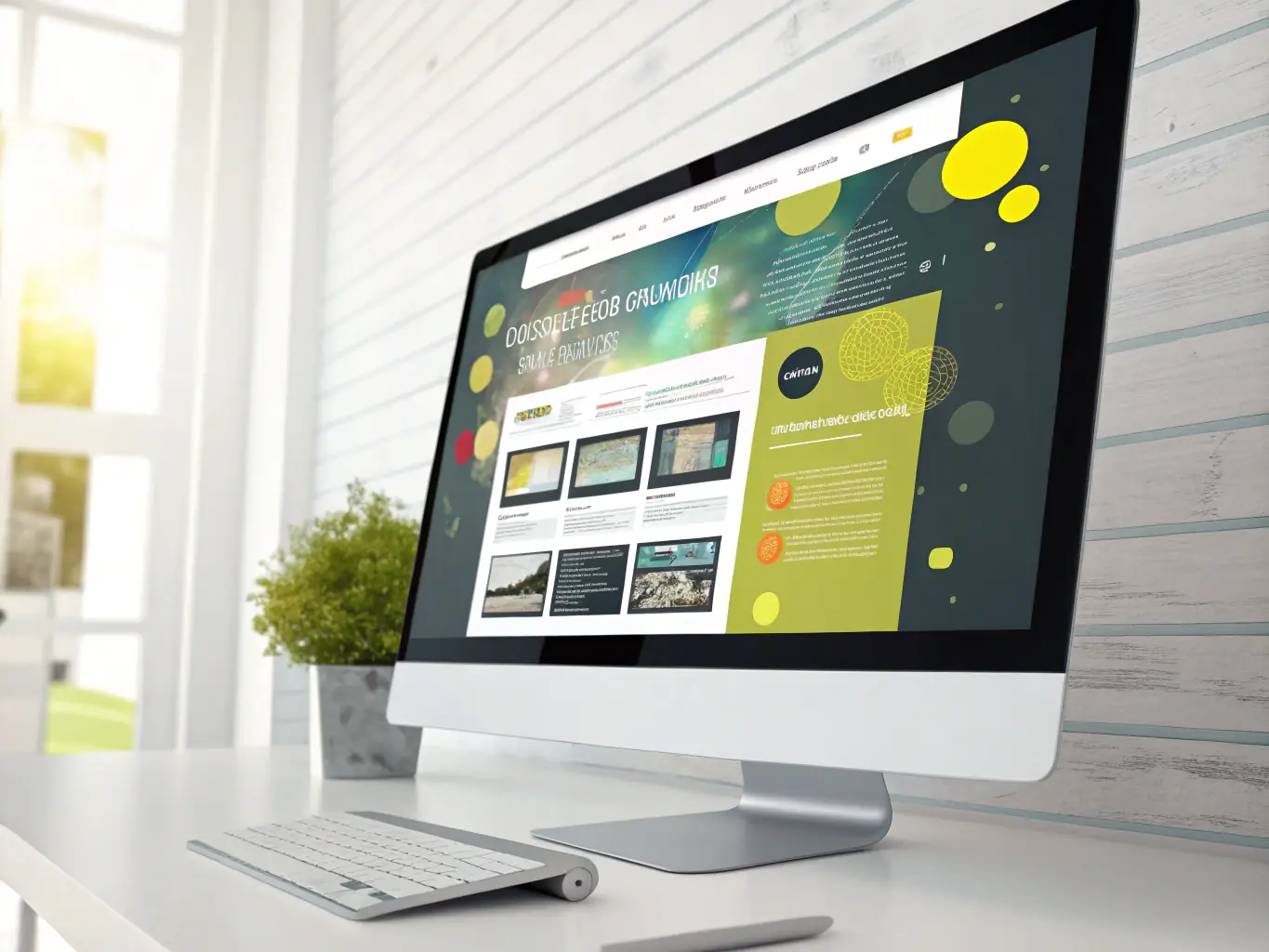 A high-resolution image depicting a clean, modern website interface with interactive elements, showcasing a user-friendly design. The image should convey innovation and seamless navigation.